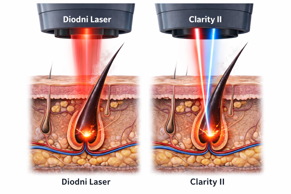 Diodni Laser vs Clarity II diodni laser vs Clarity II