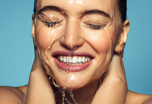 Portrait of a beautiful woman with natural make-up